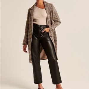 Abercrombie Curve Love Vegan Leather Ankle Pants